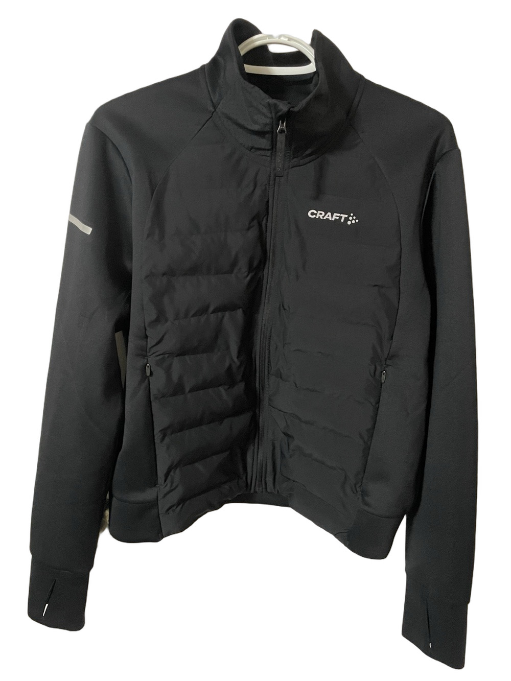 Craft Pro Running Black Quilted Front Hybrid Jacket Size Large